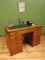 Antique Cow Leather and Pine Desk 4