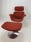 Vintage Fabric & Metal Tulip Chair & Ottoman by Pierre Paulin for Artifort, 1980s, Image 15