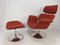 Vintage Fabric & Metal Tulip Chair & Ottoman by Pierre Paulin for Artifort, 1980s, Image 1