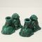 Green Lion Candleholders from Upsala Ekeby, 1940s, Set of 2 2