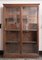 Antique Industrial Glass and Wood Cabinet, Image 1