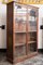 Antique Industrial Glass and Wood Cabinet 8