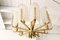 Mid-Century Brass and Glass Chandelier in the Style of Carl Fagerlund for Orrefors, Image 2