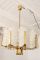Mid-Century Brass and Glass Chandelier in the Style of Carl Fagerlund for Orrefors 1