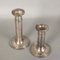 Art Deco German Metal and Silver Plating Candleholders, 1930s, Set of 2, Image 4