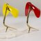 Lámparas de mesa alemanas de latón y vidrio acrílico, años 50. Juego de 2, Imagen 5