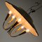 Aluminum, Brass, and Lacquer Ceiling Lamp, 1950s 2