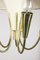 Aluminum, Brass, and Lacquer Ceiling Lamp, 1950s, Image 10
