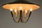 Aluminum, Brass, and Lacquer Ceiling Lamp, 1950s, Image 4