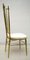 Italian Brass and Velvet Dining Chairs, 1950s, Set of 4, Image 7