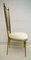 Italian Brass and Velvet Dining Chairs, 1950s, Set of 4, Image 6