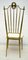 Italian Brass and Velvet Dining Chairs, 1950s, Set of 4, Image 9