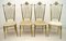 Italian Brass and Velvet Dining Chairs, 1950s, Set of 4, Image 8