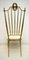 Italian Brass and Velvet Dining Chairs, 1950s, Set of 4, Image 5