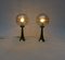 Space Age German Brass and Glass Table Lamps, 1960s, Set of 2 15