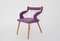 Mid-Century Beech and Skai Armchair, 1950s, Image 1