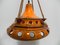 Vintage Orange Ceramic Hanging Lamp, Image 10