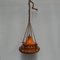 Vintage Orange Ceramic Hanging Lamp 1