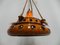 Vintage Orange Ceramic Hanging Lamp, Image 8