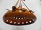 Vintage Orange Ceramic Hanging Lamp 3