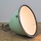 Green Enameled Industrial Pendant Light, 1960s 5