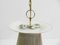 Brass & Fabric Double-Light Pendant by Paavo Tynell for Taito Oy, 1950s 4