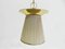 Brass & Fabric Double-Light Pendant by Paavo Tynell for Taito Oy, 1950s, Image 5