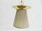 Lámpara colgante de latón y tela de Paavo Tynell para Taito Oy, años 50, Imagen 5