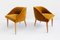 Small Italian Gold Velvet Armchairs by Gio Ponti for I.S.A Bergamo, 1950s, Set of 2, Image 1