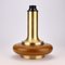 Large Wood and Golden Stainless Steel Table Lamp, 1970s 1