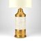 Lámpara de mesa dorada de Bitossi, años 60, Imagen 1