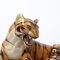 Italienische Vintage Skulptur mit spielenden Tigern aus Porzellan von Ronzan 3