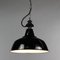 Vintage Industrial Enamel & Steel Ceiling Lamp, Image 1