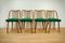 Green Dining Chairs by Antonín Šuman for TON, 1960s, Set of 4 2