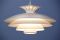 Vintage Danish White Metal Ceiling Lamp, 1980s 3