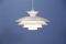 Vintage Danish White Metal Ceiling Lamp, 1980s, Image 2