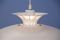Lámpara de techo danesa vintage de metal blanco, años 80, Imagen 6