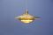 Large Vintage Danish Aluminum and Brass Ceiling Lamp from Jeka, 1980s 2