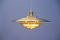 Large Vintage Danish Aluminum and Brass Ceiling Lamp from Jeka, 1980s, Image 5