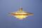 Large Vintage Danish Aluminum and Brass Ceiling Lamp from Jeka, 1980s, Image 8