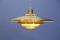 Large Vintage Danish Aluminum and Brass Ceiling Lamp from Jeka, 1980s 7