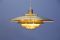 Large Vintage Danish Aluminum and Brass Ceiling Lamp from Jeka, 1980s, Image 7