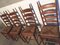 French Wood and Straw Dining Chairs, 1960s, Set of 4 3