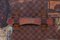 Antique French Leather and Wood Travel Trunk from Moynat 36