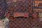 Antique French Leather and Wood Travel Trunk from Moynat, Image 36