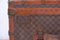 Antique French Leather and Wood Travel Trunk from Moynat 28