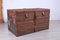 Antique French Leather and Wood Travel Trunk from Moynat, Image 3