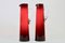 Swedish Red Glass Jugs by Monica Bratt for Reijmyre Glasbruk, 1950s, Set of 5 4