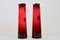 Swedish Red Glass Jugs by Monica Bratt for Reijmyre Glasbruk, 1950s, Set of 5, Image 3
