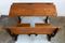 Vintage Industrial Cast Iron and Wood 2-Seater School Desk, 1920s 15